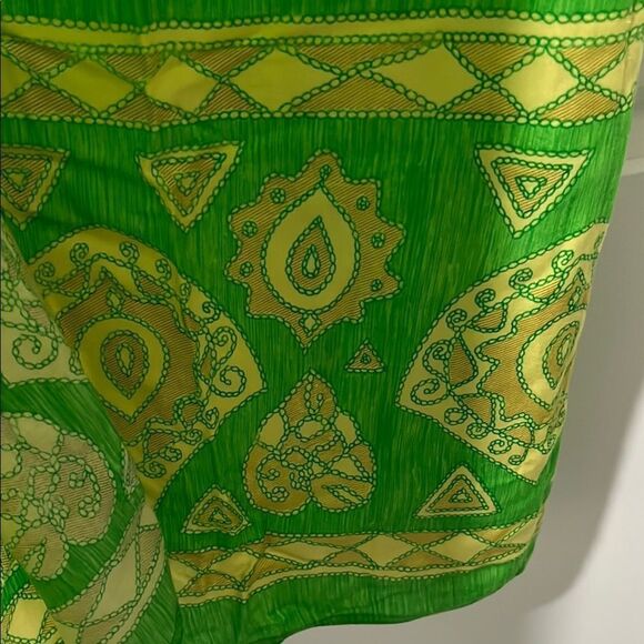 Good Things Elegant Green Paisley Maxi Wrap Skirt OSFA SZ S-L BOHO - Picture 6 of 9